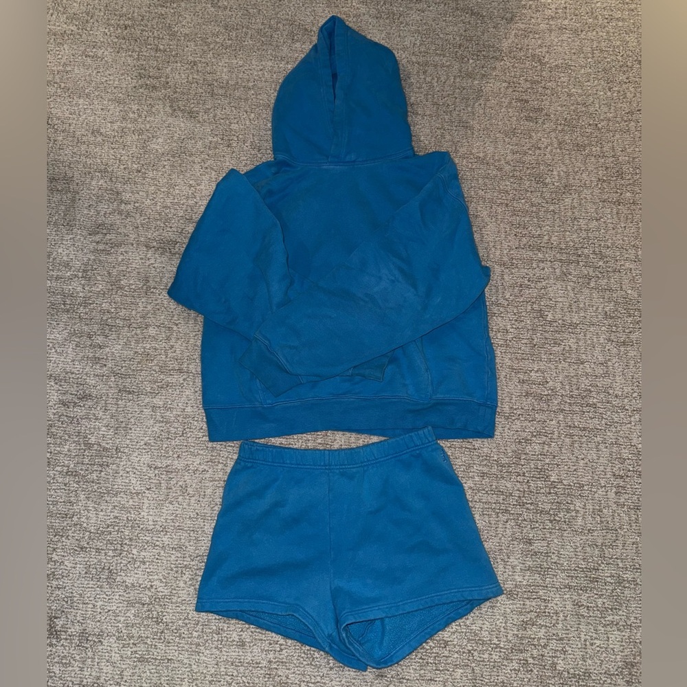 Aritzia TNA Hoodie and Shorts Set